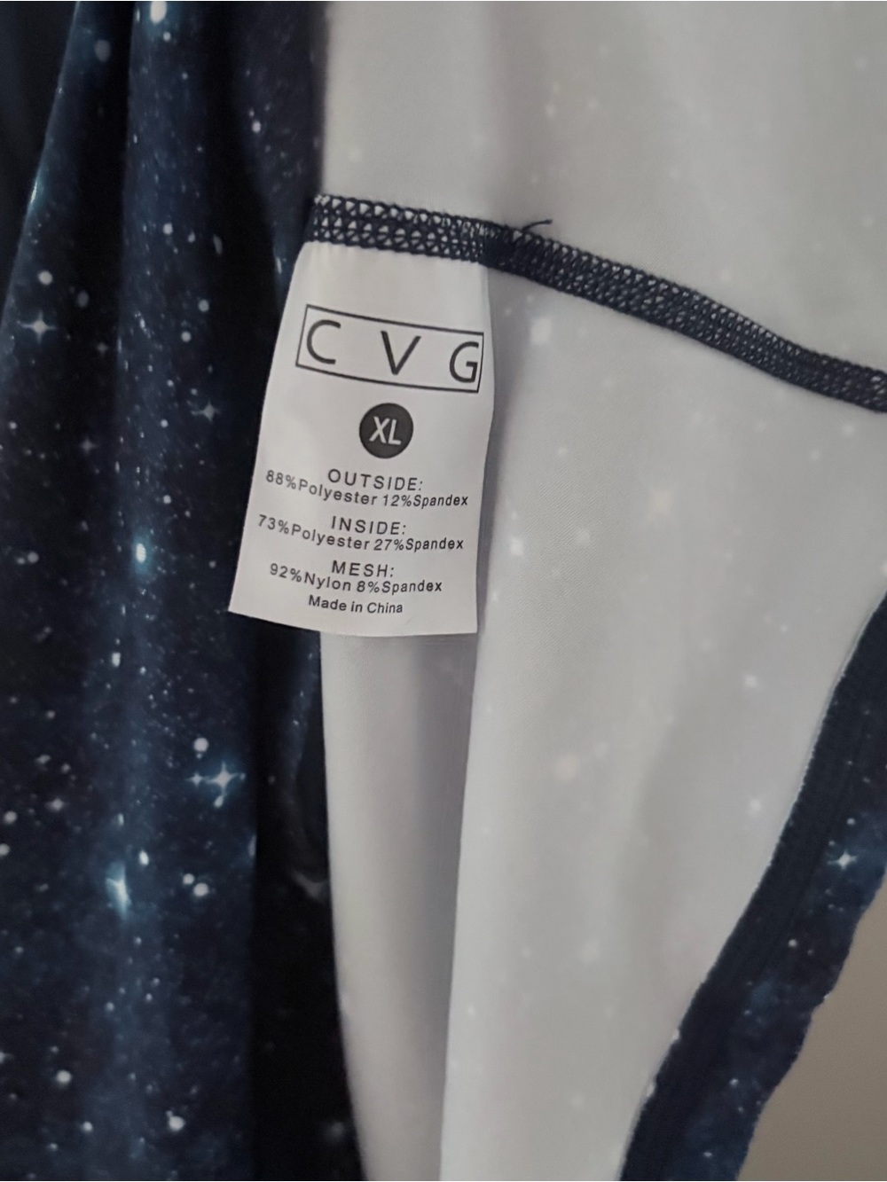 CVG Constellation Galaxy Print Exercise Dress Built-In Shorts Pockets XL - Picture 4 of 8
